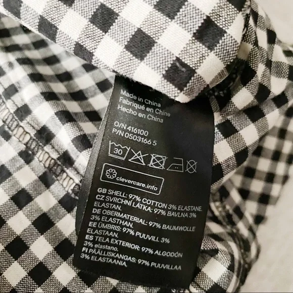 H&M Black + White Gingham Cold Shoulder Dress - Picture 9 of 15